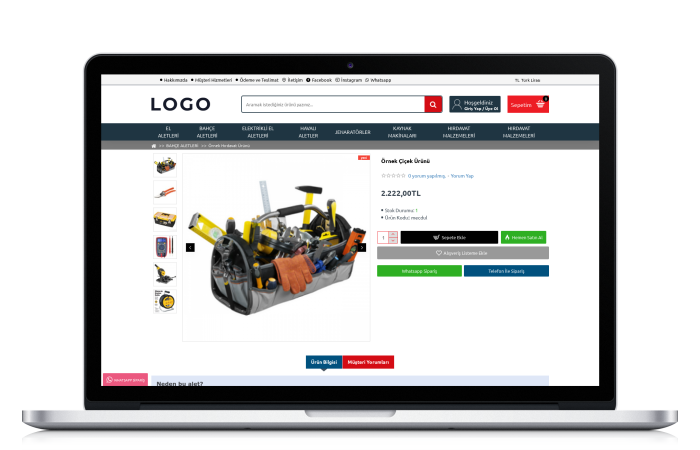 Hırdavat E-Ticaret Paketi - HS180473 Hırdavat E-Ticaret Paketi - HS180473