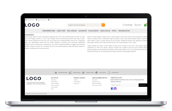 Çiçek E-Ticaret Paketi - HS118677 Çiçek E-Ticaret Paketi - HS118677